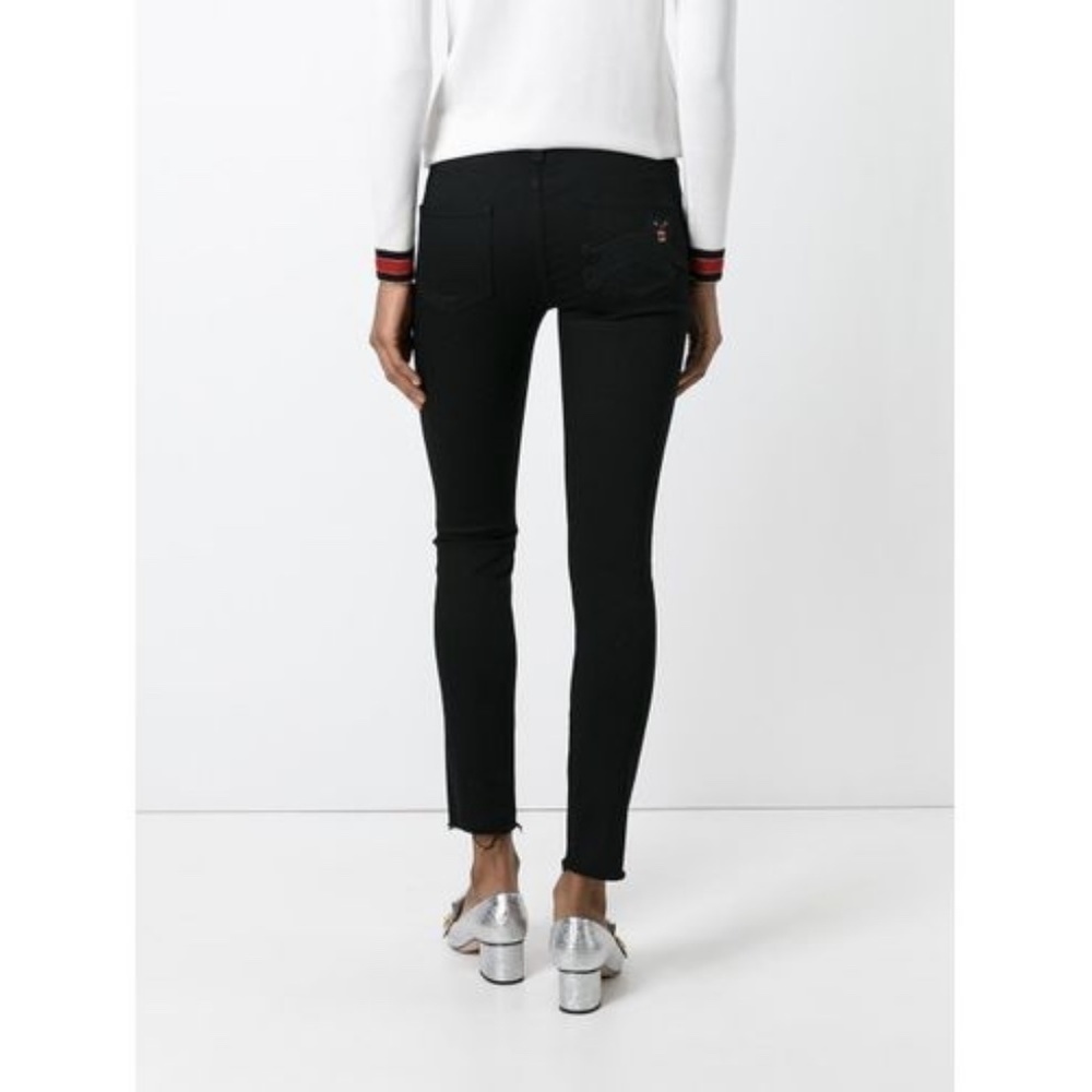 NWT Gucci Black Panther Back Pocket Patch Skinny Jeans Sz. 24